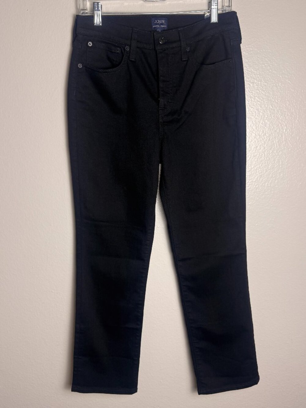 J.Crew High-Rise Straight Leg Jeans in Black